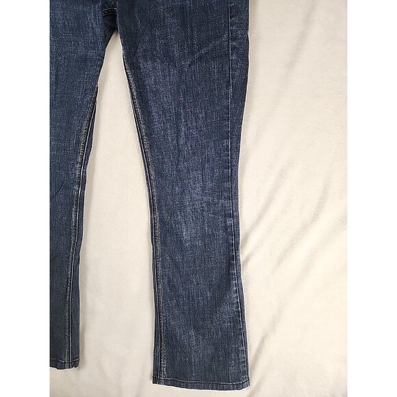 Vintage Guess Jeans Womens Boot Cut Blue Denim Purple Button size 26 Y2K - Picture 4 of 12